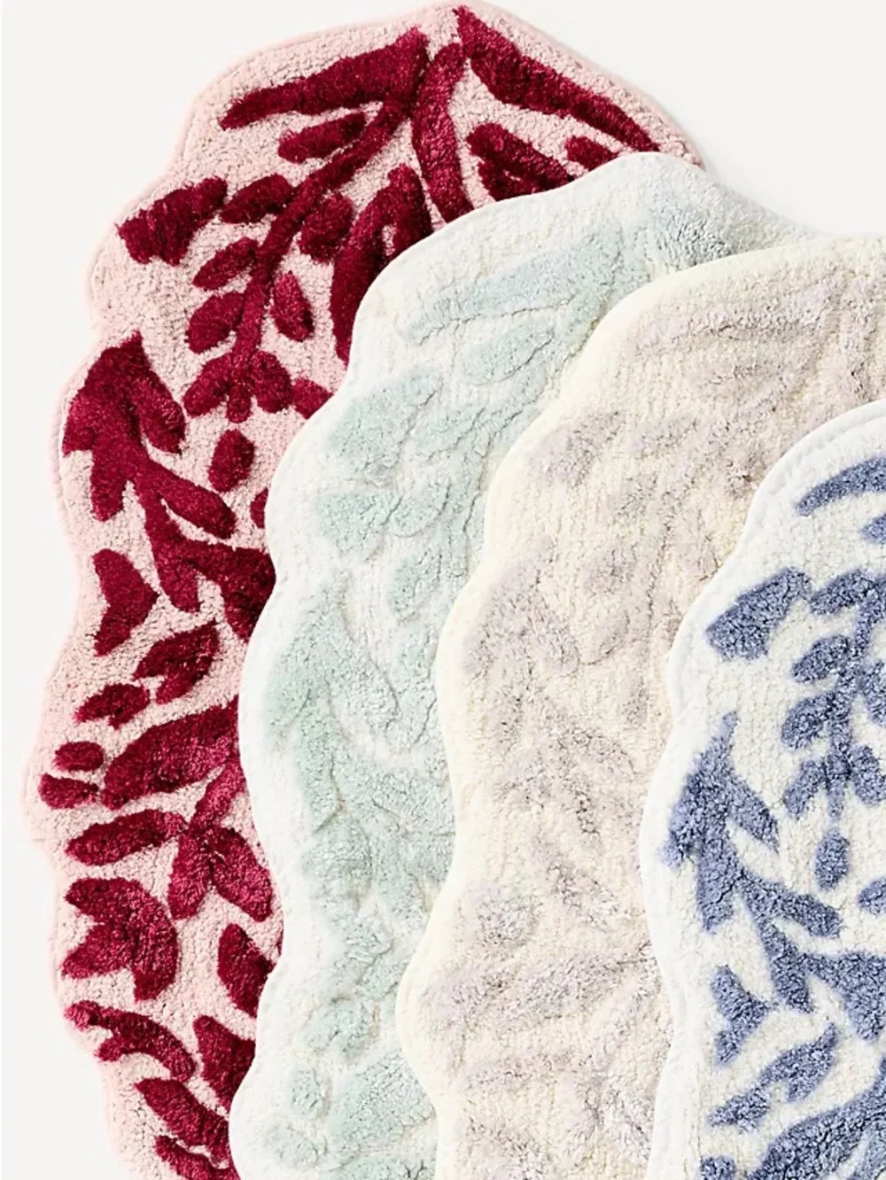Lucia Handcrafted Bath Mat | Wine